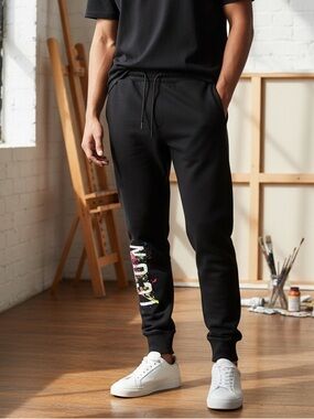 Dsqured 2 Men's Black Graphic Jogger Pants